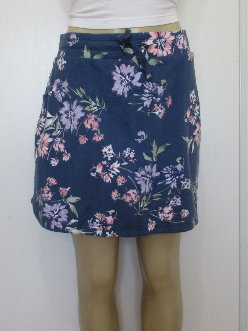 CROFT & BARROW Skort Size XL Blue Floral Print